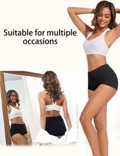 Foto 3 | Foto 3 | Ropa Interior De Algodón Allbase Cintura Alta Cobertura Total 5 Unidades Para Mujer - Venta Internacional.