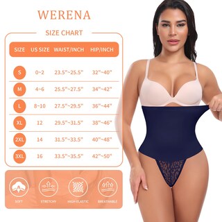 Foto 6 | Foto 6 | Tanga Shapewear Werena Tummy Control Para Mujer Color Azul Talla Xxl - Venta Internacional.