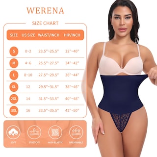 Foto 6 | Foto 6 | Tanga Shapewear Werena Tummy Control Talle Alto Azul Talla L - Venta Internacional.