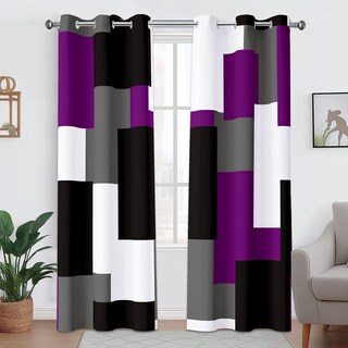 Foto 2 | Foto 2 | Cortinas Opacas Tyrot Color Morado 160 X 160 Cm 100% Poliéster 2 Paneles - Venta Internacional.