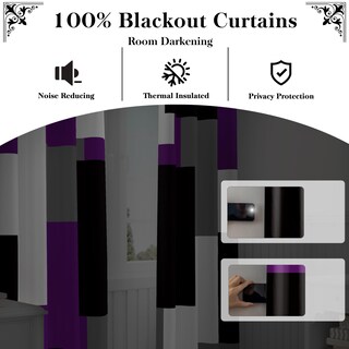 Foto 3 | Foto 3 | Cortinas Opacas Tyrot Color Morado 160 X 160 Cm 100% Poliéster 2 Paneles - Venta Internacional.