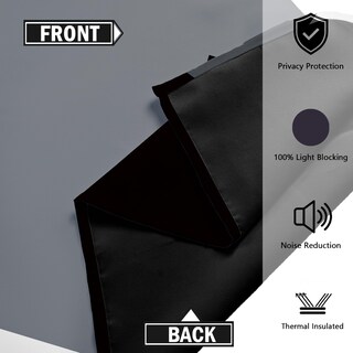 Foto 5 | Foto 5 | Cortinas Opacas Tyrot Color Negro Y Gris 100% Opacas 160 X 160 Cm - Venta Internacional.