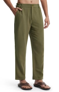 Foto 1 | Foto 1 | Pantalones Libin Para Hombre Algodón Y Lino Color Verde Militar Xl Verano Y Playa - Venta Internacional.