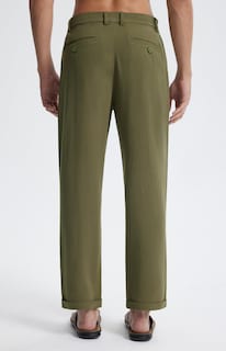 Foto 2 | Foto 2 | Pantalones Libin Para Hombre Algodón Y Lino Color Verde Militar Xl Verano Y Playa - Venta Internacional.