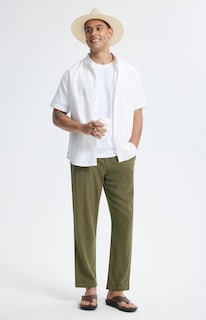 Foto 5 | Foto 5 | Pantalones Libin Para Hombre Algodón Y Lino Color Verde Militar Xl Verano Y Playa - Venta Internacional.