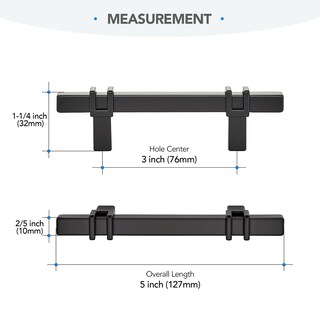Foto 3 | Foto 3 | Tiradores De Armario Home Edit Negros Con Orificios De 7 62 Cm 5 Unidades - Venta Internacional.