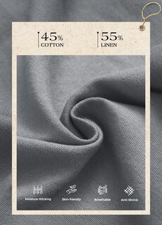 Foto 7 | Foto 7 | Pantalones Cheeryah De Lino Para Mujer Pernera Ancha Estilo Palazzo Gris Claro Xxl - Venta Internacional.