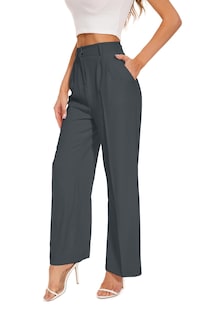Foto 1 | Foto 1 | Pantalones Anchos Funyyzo Pantalones De Negocios De Cintura Alta Para Mujer - Venta Internacional.