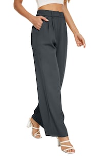 Foto 4 | Foto 4 | Pantalones Anchos Funyyzo Pantalones De Negocios De Cintura Alta Para Mujer - Venta Internacional.