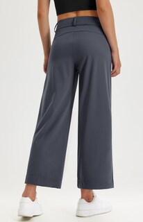 Foto 2 | Foto 2 | Pantalones De Vestir De Pierna Ancha Libin Para Mujer De Cintura Alta Color Gris - Venta Internacional.
