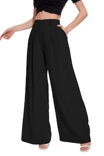 Foto 1 | Foto 1 | Pantalones Palazzo Funyyzo De Cintura Ancha Y Cintura Alta Para Mujer - Venta Internacional.