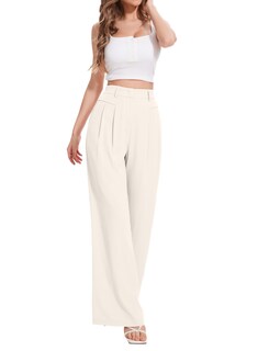 Foto 2 | Foto 2 | Pantalones De Vestir Palazzo De Pierna Ancha Funyyzo Para Mujer - Venta Internacional.