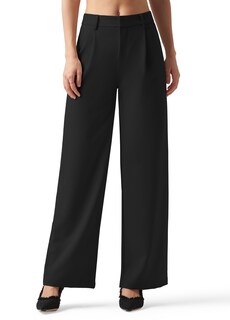 Foto 1 | Foto 1 | Pantalones De Trabajo Willit De Pierna Ancha Y Cintura Alta Para Mujer Color Negro Talla M - Venta Internacional.