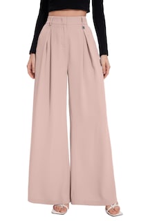 Foto 2 | Foto 2 | Pantalones Palazzo Funyyzo De Cintura Alta Y Pierna Ancha Para Mujer B-pink - Venta Internacional.