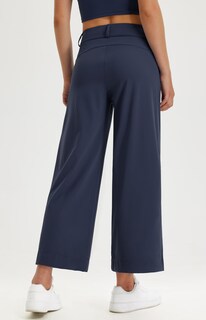 Foto 2 | Foto 2 | Pantalones De Vestir De Pierna Ancha Libin Para Mujer Cintura Alta Color Azul Marino - Venta Internacional.