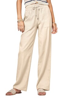 Foto 1 | Foto 1 | Pantalones Estilo Palazzo Cheeryah De Lino Con Pernera Ancha Y Bolsillos Para Mujer - Venta Internacional.