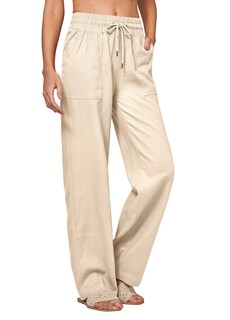 Foto 3 | Foto 3 | Pantalones Estilo Palazzo Cheeryah De Lino Con Pernera Ancha Y Bolsillos Para Mujer - Venta Internacional.