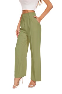 Foto 1 | Foto 1 | Pantalones Anchos Funyyzo Pantalones De Negocios De Cintura Alta Para Mujer - Venta Internacional.