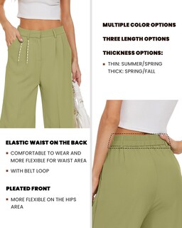 Foto 3 | Foto 3 | Pantalones Anchos Funyyzo Pantalones De Negocios De Cintura Alta Para Mujer - Venta Internacional.