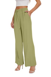 Foto 5 | Foto 5 | Pantalones Anchos Funyyzo Pantalones De Negocios De Cintura Alta Para Mujer - Venta Internacional.