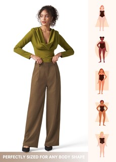 Foto 6 | Foto 6 | Pantalones De Trabajo Willit De Pierna Ancha Y Cintura Alta Para Mujer Color Marrón Claro - Venta Internacional.