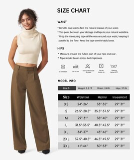Foto 7 | Foto 7 | Pantalones De Trabajo Willit De Pierna Ancha Y Cintura Alta Para Mujer  Color Marrón Claro - Venta Internacional.