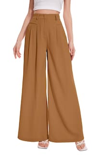 Foto 5 | Foto 5 | Pantalones De Vestir Palazzo De Pierna Ancha Funyyzo Para Mujer - Venta Internacional.