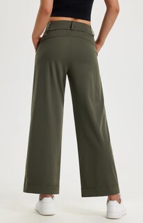 Foto 2 | Foto 2 | Pantalones De Trabajo De Pierna Ancha Libin Para Mujer Color Verde Militar Talla M - Venta Internacional.