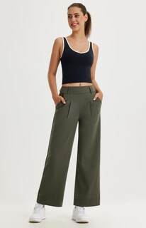 Foto 5 | Foto 5 | Pantalones De Trabajo De Pierna Ancha Libin Para Mujer Color Verde Militar Talla M - Venta Internacional.