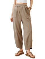 Pantalones Anchos Xiaoxuemeng Para Mujer  Color Caqui  Talla Xxl - Venta Internacional.