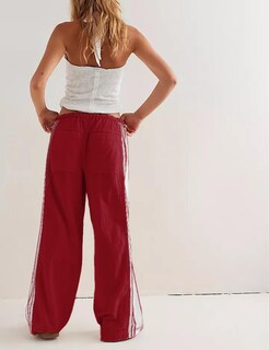 Foto 2 | Foto 2 | Pantalones Anchos Hongsui Con Cordón Y Talle Alto A Rayas Laterales - Venta Internacional.