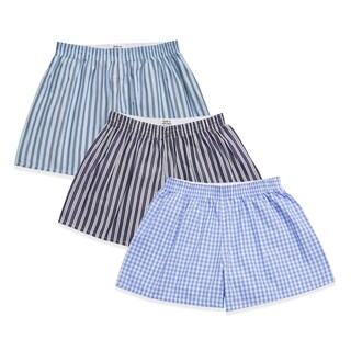 Foto 1 | Foto 1 | Pantalones Cortos De Pijama Cinvik Boxer Para Mujer 100% Algodón Azul A Cuadros - Venta Internacional.