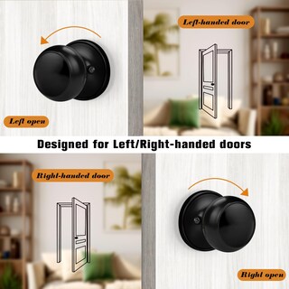 Foto 7 | Foto 7 | Pomo De Puerta Probrico Con Forma De Bola Única Color Negro Paquete De 8 - Venta Internacional.