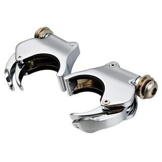 Foto 3 | Foto 3 | Abrazaderas De Parabrisas Green-l Chrome De 49 Mm Para Modelos Harley Dyna - Venta Internacional.