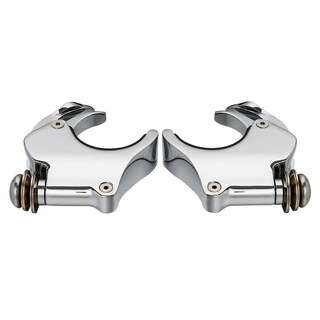 Foto 4 | Foto 4 | Abrazaderas De Parabrisas Green-l Chrome De 49 Mm Para Modelos Harley Dyna - Venta Internacional.