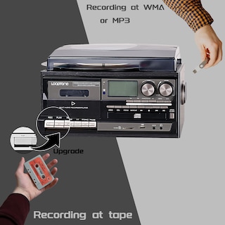 Foto 7 | Foto 7 | Reproductor De Discos Looptone 9 En 1 Casete De Cd Bluetooth De 3 Velocidades - Venta Internacional.