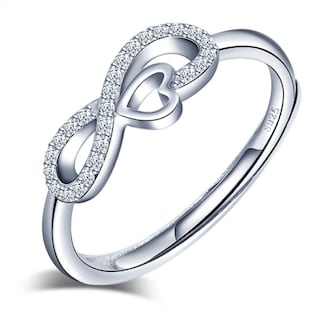 Foto 1 | Foto 1 | Anillo Infinity De Plata 925 Con Circonita Chapada En Rodio Para Mujer - Venta Internacional.
