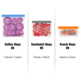 Foto 7 | Foto 7 | Bolsas Reutilizables Para Sándwiches Lerine Paquete De 14 Unidades Aptas Para Lavavajillas - Venta Internacional.