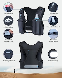 Foto 5 | Foto 5 | Chaleco Para Correr Zelvot Con Petaca Blanda De 500 Ml Para Mujeres Y Hombres - Venta Internacional.