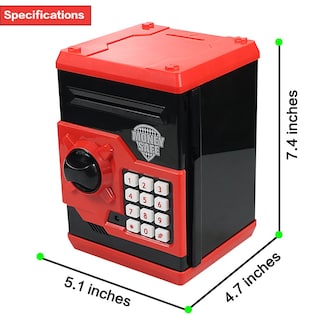 Foto 3 | Foto 3 | Código De Contraseña Electrónico Husan De Piggy Bank Para Niños Negro/rojo - Venta Internacional.