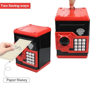 Foto 4 | Foto 4 | Código De Contraseña Electrónico Husan De Piggy Bank Para Niños Negro/rojo - Venta Internacional.