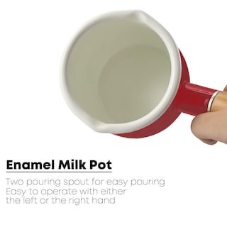 Foto 5 | Foto 5 | Milk Pot Farcady Mini Esmaltado Con Mango De Madera Aislante De 600 Ml - Venta Internacional.