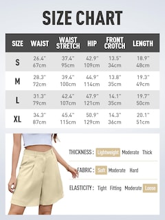 Foto 6 | Foto 6 | Bermudas Ykr Dressy Elastic De Cintura Alta Para Mujer - Venta Internacional.
