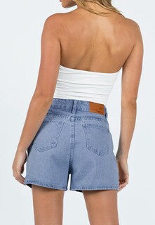 Foto 4 | Foto 4 | Pantalones Cortos Vaqueros Modarani De Cintura Media Alta Azules Para Mujer Talla M - Venta Internacional.