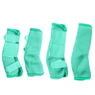 Foto 1 | Foto 1 | Juego De 4 Botas Horse Fly Boots Gallopoff Antideslizantes Malla Antideslizante Color Verde - Venta Internacional.