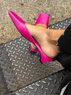 Foto 3 | Foto 3 | Zapatos Coutgo Mules Para Mujer Tacón Bajo De Gatito Color Rojo Rosa - Venta Internacional.