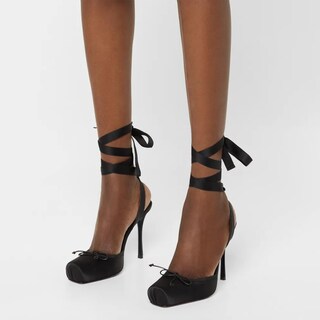 Foto 3 | Foto 3 | Ballet Heels Riekhany Satin Para Mujer Tacón Alto Color Negro - Venta Internacional.