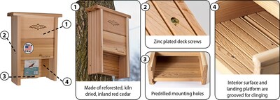 Foto 3 | Foto 3 | Refugio Para Murciélagos Woodlink Audubon Nabat Marrón Claro - Venta Internacional.