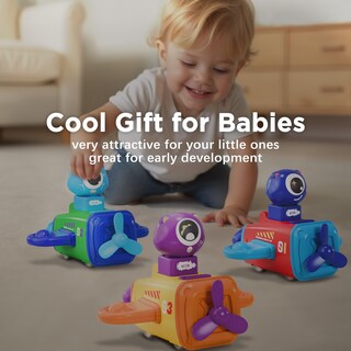 Foto 6 | Foto 6 | Toy Car Iplay Ilearn Press To Go Airplane Race Durante 1 A 3 Años - Venta Internacional.