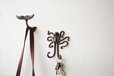 Foto 2 | Foto 2 | Perchero Kalalou De Hierro Fundido Con Forma De Pulpo 14 Cm X 15 Cm - Venta Internacional.
